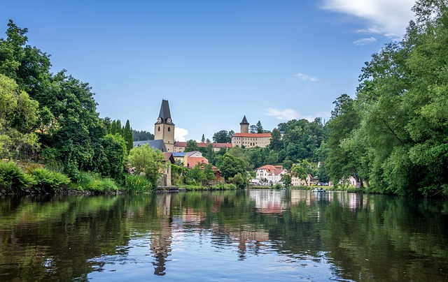 Vltava v Rožmberku nad Vltavou